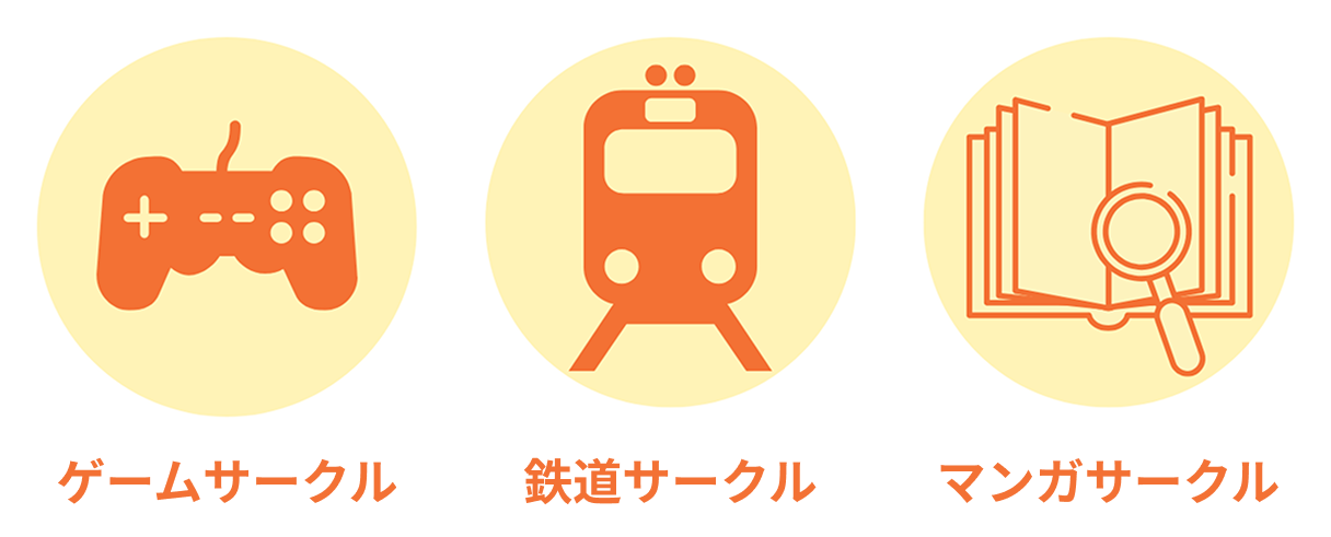 ゲームサークル 鉄道サークル マンガサークル